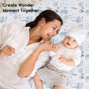 High Quality Customized Printing Bassinet <strong>Sheet</strong>, Long-Lasting Bassinet Mattress Cover, Soft <strong>Travel</strong> <strong>Cot</strong> Mattress <strong>Sheet</strong> - Product Image 4