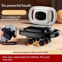 Pistolet de massage vibrant sans fil rechargeable transfrontalier à 6 têtes, batterie intégrée, 1200-3200 tr/min, vibrations puissantes, massage musical complet