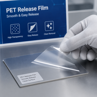 Film en silicone PET transparent Tensfilm 36um 50um 20-60g/in pour ruban adhésif en mousse acrylique et film de protection