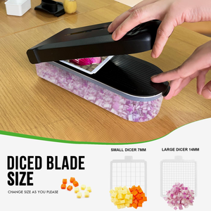 <b>Vegetable</b> <b>Chopper</b> 10-in-1 Multifunctional Food <b>Chopper</b> Professional Onion <b>Chopper</b> with 7 Blades <b>Vegetable</b> Cutter with Container - Product Image 5