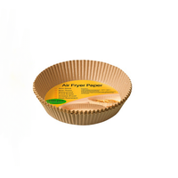 Papier de cuisson jetable brun rond pour friteuse à air pour parchemin pour la cuisson 200 pièces 7.9 pouces
