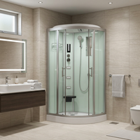 Cabine de douche intelligente étanche avec structure en acier inoxydable pour appartement locatif