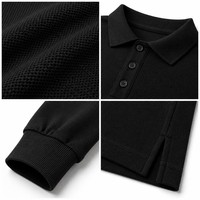 Camisetas Polo Personalizadas de Manga Larga para Hombre, 180GSM, Casuales, Fabricante OEM/ODM, Logotipo Personalizado, Venta al Por Mayor