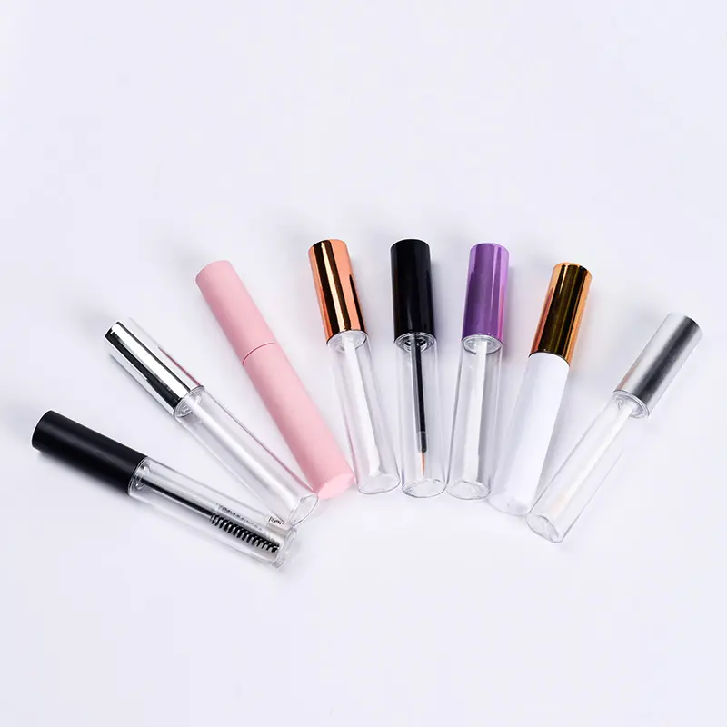 Groothandel 10Ml Helder Wit Roze Lipgloss Lip Glazuur Eyeliner Tube Mascara Buis Plastic Fles Voor Cosmetische Container