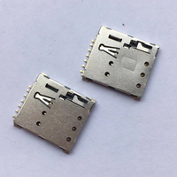 Support de carte Nano SIM auto-éjectable 7P avec broche de détection LCP, haute température, entièrement SMT, pour montage sur table pour appareils numériques 3C