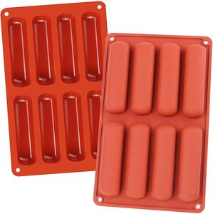 2 moules en forme de doigt en Silicone, ensemble de moules à gâteaux avec cylindres, plateaux pour la cuisson, pour le savon, la résine et le Bar au chocolat - Product Image 2