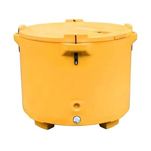 Bac isotherme rond en LLDPE rotomoulé de qualité marine avec logo personnalisé pour le transport de poissons pour navires de pêche (630L) - Product Image 4