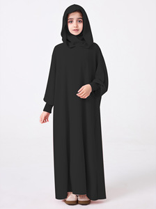 2025 Ramadan moyen-orient musulman <span class=keywords><strong>Abaya</strong></span> <span class=keywords><strong>fille</strong></span> robe à capuche couleur unie à capuche manchette conception Kebaya Robe Robe - Product Image 2