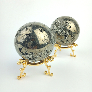Wholesale High Quality Natural <b>Crystal</b> Quartz Rough <b>Ball</b> Iron Pyrite Cluster Spheres - Product Image 1