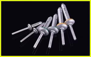 Rivets à trois plis en aluminium 8mm 7.7mm 27.7mm Rivets à rondelle en caoutchouc Design étanche Rivets aveugles triformes en aluminium POP - Product Image 6