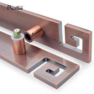 大きな真ちゅう製のドアの窓アクセサリー中国風の新しいブラシ付きブロンズ縁起の良い雲ホテル用の大きなハンドルヴィラのアパート - Product Image 6