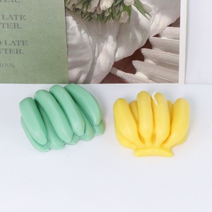 Molde de silicona para velas de plátano DIY, molde de jabón de yeso de plátano para hacer jabón, cuentas de aroma, <span class=keywords><strong>resina</strong></span> de vela colgante Freshie para coche - Product Image 5