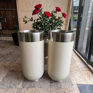 แจกันตั้งพื้นขนาดใหญ่110ซม. หรูหราทันสมัยกระถางต้นไม้โลหะสำหรับปลูกต้นไม้ในร่มที่ทำจากสเตนเลสสตีลทรงสูงสำหรับใช้ใน<span class=keywords><strong>สวน</strong></span> - Product Image 2