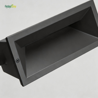 Lumière LED rectangulaire encastrée extérieure en aluminium IP65, blanc chaud 3000K 12V pour utilisation en jardin