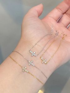 Xinfly 18K Gold and 0.2CT Natural Diamond <b>Bracelet</b> <b>Cute</b> and Elegant for Commuting Simple Jewelry - Product Image 4