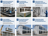Maison conteneur à deux étages, bâtiment modulaire préfabriqué en acier galvanisé pour bureau, dortoir, école et hébergement de chantier