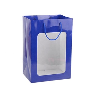 Tùy Chỉnh In Ấn Biểu Tượng Quà Tặng Túi Giấy Bao Bì Với Rõ Ràng PVC Cửa Sổ Cho Hoa Búp Bê Đồ Chơi Cho Giáng Sinh Cảm Ơn Bạn Quà Tặng - Product Image 4