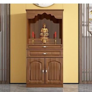 <strong>Altar</strong> for Worshipping Guan Yu, Guanyin, and the God of Wealth, As Well As a <strong>Cabinet</strong> for Storing Sacred Items - Product Image 1