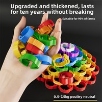 Bagues de pied pour oiseaux en ABS de 8 mm, colorées, durables, écologiques, réutilisables, fournitures d'identification pour pigeons voyageurs, vente en gros d'usine