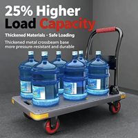 Carrito de Plataforma Plegable de 4 Ruedas, Portátil, de Plástico, de 500 kg, para Almacén, Taller, Logística Industrial, en Oferta