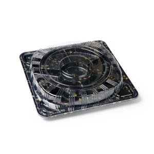 Fabricant chinois, boîte à bento en plastique jetable personnalisée pour sushis japonais, conteneur à riz à emporter sécurisé, 6 compartiments - Product Image 2