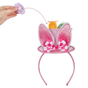 Cœur de couleur unie, grandes oreilles de lapin, cerceau de cheveux en tissu, art lumineux et frais, épingle à cheveux pour femmes - Product Image 2