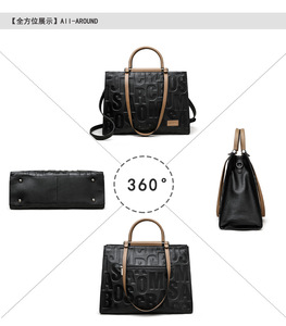 Sac fourre-tout grande capacité pour femme, sac à main en cuir véritable tendance pour femme - Product Image 5