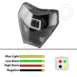 Phare LED YHMOTO pour KTM EXC 150 250 300 450 500 SIX DAYS 2024, courant continu, bleu - Product Image 3
