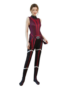 Nuevo disfraz de película, conjunto completo de bruja, disfraces de Halloween para adultos, trajes de vestir, disfraz de Cosplay <span class=keywords><strong>Wanda</strong></span> Maximoff para mujer, capa roja - Product Image 3
