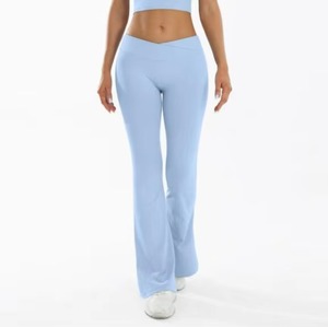 Pantalones de Yoga JAC22 K998 para Mujer, Cintura Alta Cruzada, Secado Rápido, Levanta Glúteos, Corte Campana - Product Image 1
