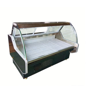 Vitrine réfrigérée multifonctionnelle en verre incurvé pour la vente de charcuterie, de salades et de fromages, fournie par l'usine - Product Image 2