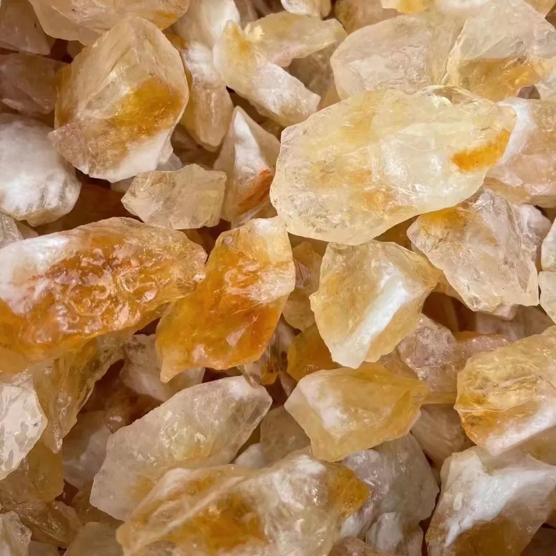 Pedra cru citrina de cristal natural brasileiro, topaz duro para cura