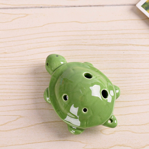 Ocarina en céramique colorée en forme de tortue, petit instrument à vent à 6 trous pour cadeau d'anniversaire - Product Image 3