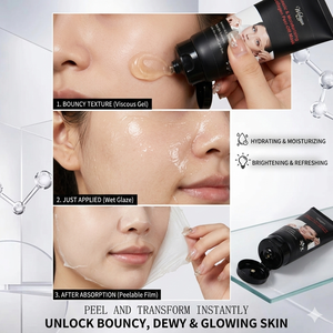 Mascarilla Facial Nocturna Premium Wishgan con Colágeno y Niacinamida, Exfoliante y Desprendible, para Hidratación y Mantenimiento <span class=keywords><strong>de</strong></span> la Elasticidad - Product Image 1