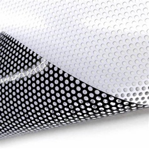 Self-Adhesive Printable PVC <strong>Vinyl</strong> Roll 120-150 Micron <strong>Micro</strong> <strong>Perforated</strong> One Way Vision Window Graphics - Product Image 2