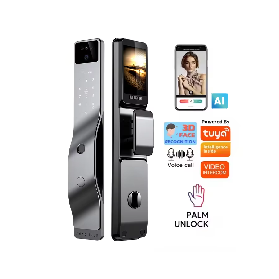 Tuya 3d Face Recognition Smart Lock With Camera Cerradura Inteligente Wifi App Palm Unlock Digital Smart Locks Factory Price · image 3