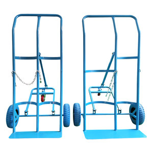 Ht1419a Stalen Driewielige Gasfles Handtruck <span class=keywords><strong>Trolley</strong></span> Platform Oem Aanpasbaar Voor Twee Gasflessen Zuurstofcilinder <span class=keywords><strong>Trolley</strong></span> - Product Image 5