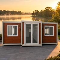 Villa préfabriquée de luxe 40ft 20ft, 2-5 chambres, maison conteneur pliable et extensible, maison mobile portable, bureau à domicile