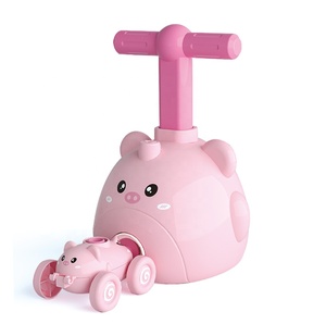 Vendita a caldo transfrontaliera giocattolo aerodinamico inerziale di plastica maialino <span class=keywords><strong>tigre</strong></span> orso modello gonfiatore auto di espulsione per bambini - Product Image 5