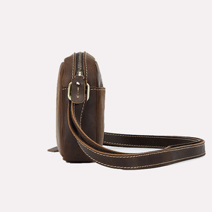 Bolso Bandolera Pequeño de Cuero Crazy Horse Moderno para Hombre, Bolso Mensajero de Alta Gama, Duradero y Promocional - Product Image 2