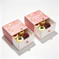Boîte en carton personnalisée en gros pour desserts, pâtisseries, emballages de boulangerie, boîte cadeau de haute qualité pour gâteaux, boîte à gâteaux à l'encre de soja