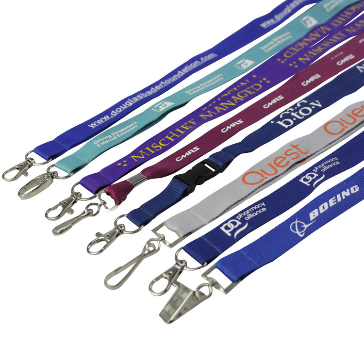 Id Card Badge Mobile Phone Neck Lanyard Nylon Strap Keychain Satin Polyester Custom Breakaway Airline Aviation Airbus Lanyards Image 4