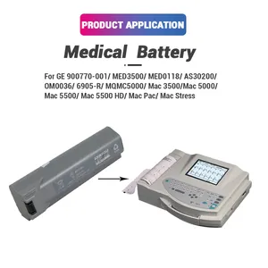18V 3500mAh níquel metal hidruro equipo médico 900770-001 MED0118 AS30200 OM0033 6905-R M batería para GE Mac3500