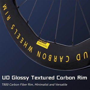 ชุดจานเบรกจักรยานเสือหมอบแบบ700C ชุดล้อคาร์บอนไฟเบอร์ความลึก4550 6560กว้าง28มม. แบบไม่มีท่อ - Product Image 4
