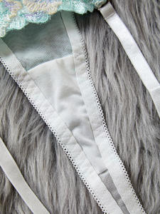 New <b>Bikini</b> Embroidered Bra Thong <b>Set</b> Breathable Mesh Sexy Lingerie Two-Piece <b>Set</b> for Women - Product Image 4