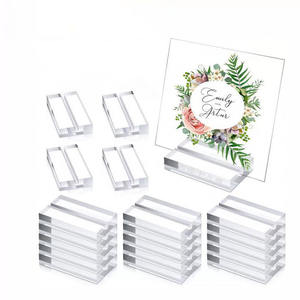 <span class=keywords><strong>Porte</strong></span>-cartes de <span class=keywords><strong>table</strong></span> en acrylique, fente de 1,2 pouce, supports de panneaux de mariage, <span class=keywords><strong>porte</strong></span>-numéros de <span class=keywords><strong>table</strong></span> transparents - Product Image 6