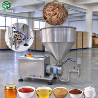 Machine de remplissage commerciale à pompe rotative en acier inoxydable 750W pour produits à haute viscosité (pot, bouteille, crème cosmétique, miel)