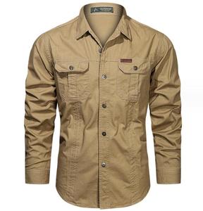<span class=keywords><strong>Camicie</strong></span> da trekking da esterno a manica lunga Multi-tasca giacca da uomo Casual camicia Cargo in cotone di grandi dimensioni - Product Image 2
