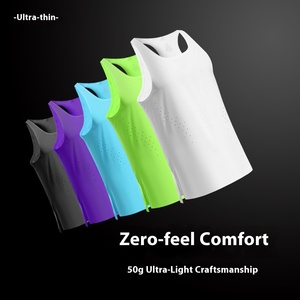 Hombres y mujeres ligero transpirable sin costuras correr camiseta hombres al aire libre maratón Singlets Racing <span class=keywords><strong>chaleco</strong></span> correr <span class=keywords><strong>chaleco</strong></span> sin costuras - Product Image 2