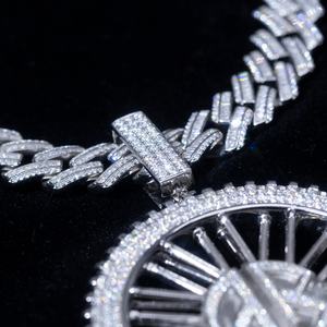 จี้เพชรโมอิสซาไนต์เงินแท้ 925 ของ Messi Jewelry ขนาดเล็ก สี DEF สไตล์ฮิปฮอป ชุบทอง สำหรับทุกเพศ - Product Image 5